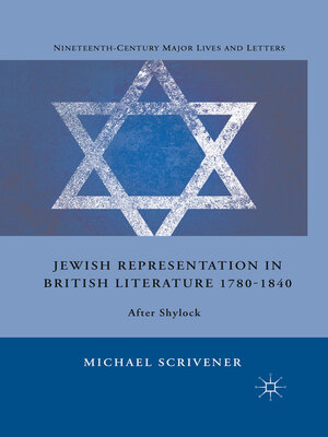 cover image of Jewish Representation in British Literature 1780-1840